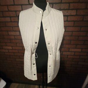 Quilted Nylon front vest with wool back.  Don't know the brand.  new never worn